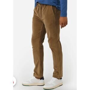 Faherty Men's Drawstring Corduroy Pant Brown Faded Cedar Organic Cotton Cords